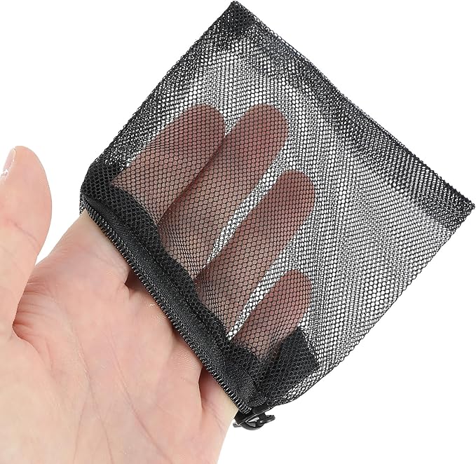 10Pcs Media Bags for Aquarium Fine Mesh Bag Aquarium Filter Media Bags with Plastic Zipper Suitable for Activated Carbon, Filter Stones, Ceramic Rings (4 x 4 inches)