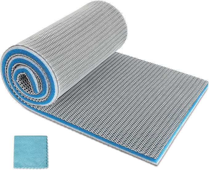 Aquarium Filter Media, Upgraded 8-Layer Filter Sponge Pad for Fish Tank and Pond, Super Filtering Effect, Cut to Fit, Reusable and Washable Aquarium Filter Floss (11.8”x31.5”)
