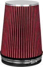 RED 6" 152 mm Inlet Truck Air Cone Replacement Performance Washable Clamp-On Dry Air Filter (8" Tall)