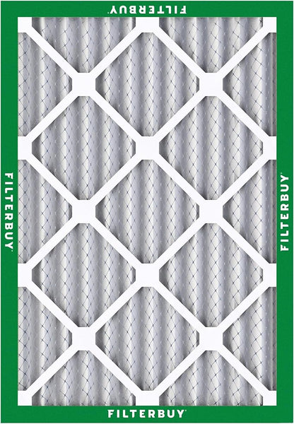 Filterbuy 20x22x2 Air Filter MERV 8 Essential Dust & Allergy Defense (4-Pack), Electrostatic Pleated HVAC AC Furnace Filters Replacement, Made in USA (Actual Size: 19.50 x 21.50 x 1.75)