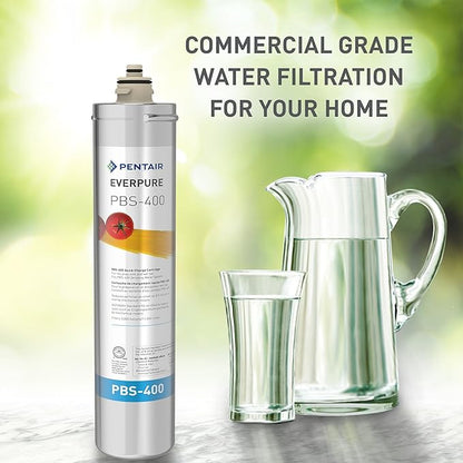Pentair Everpure PBS-400 Drinking Water System, EV927085, Ideal for use in Prep Sink and Wet Bar, Includes Filter Head, Filter Cartridge, All Hardware and Connectors