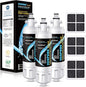 ICEPURE PLUS 9690 NSF/ANSI 53 NSF/ANSI 42Certified Compatible with LG LT700P and LT120F, 46-9690, ADQ36006101, ADQ36006102, LFXC24726S, RWF1200A Refrigerator Water Filter and Air Filter 3 Combo