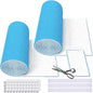 2PCS 12 x 120" Air Vent Filters, Cut-to-Size MERV 8 Filter Material, Triple Layer HVAC Furnace Vent Filters for Home, Floor, Ceiling, Grilles - Includes 48PCS Adhesive Hook Tape.