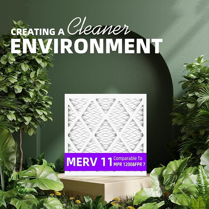 10x30x1 MERV 11 (6-Pack) Pleated Air Filter (Actual Size: 9.75x29.75x0.75") MPR 1200 & FPR 7, Furnace Air Filters,10x30x1 air filter