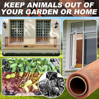 Zonon 99.999% Pure Copper Mesh Screen 36" x 25', 0.11in Wire Diameter, 16x16 Copper Mesh Roll, Strong and Durable, Conductive Metal for Lab Cages, to Keep Animals Out, Craft and Engraving