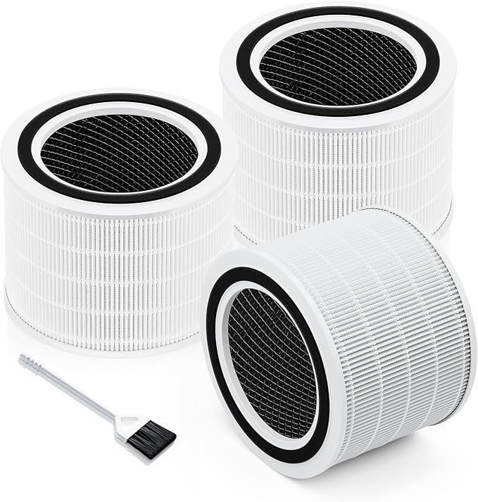 Funmit Core 200S Replacement Filter for Core 200S Smart WiFi Air Purifier, 3-in-1 H13 True HEPA Filter Replacement and High-Efficiency Activated Carbon, Part # Core 200S-RF, 3 Pack
