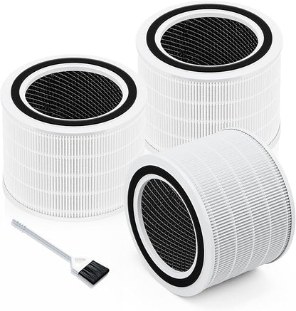 Funmit Core 200S Replacement Filter for Core 200S Smart WiFi Air Purifier, 3-in-1 H13 True HEPA Filter Replacement and High-Efficiency Activated Carbon, Part # Core 200S-RF, 3 Pack