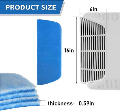 RV Air Filter, RV 6 x 16 inch Replacement for AC Vent MERV-6 for Airflow System of Motorhome, RV Air Filter Accessories