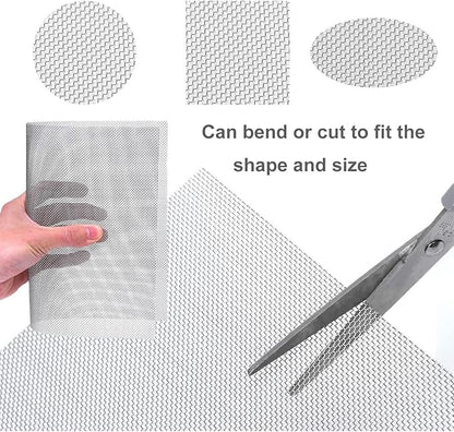 20 Mesh Stainless Steel Woven Wire, High-Density Ventilation Protecting Mesh, Rodent & Pest Proof Screen for Air Vents, Garden Enclosures, Window Screens, HVAC Filters