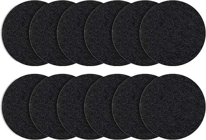 ENLOY 7.25 Inch Charcoal Filters for Kitchen Compost Bin, 12 Pack Compost Bin Charcoal Filters for Countertop Bin Pail Replacement, Longer Lasting Round Activated Charcoal Home Bucket Refill Sets