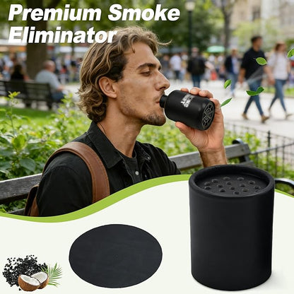 NewKe 4 Pack Replacement Filter Cartridges for Smoke Trap Personal Air Filter, 5 Stage HEPA + Activated Coconut Carbon Filter for Personal Smoke Air Filters, Smoke Filters with Long Lasting 500+ Uses