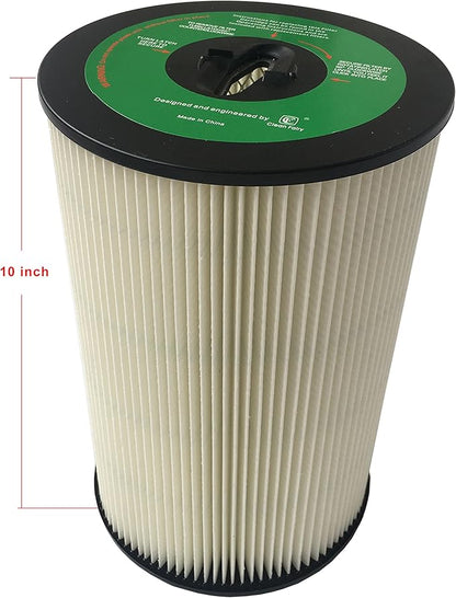 CF Clean Fairy Vacuum Cleaner Filter 1-piece Replacement for Dirt Devil/Titan 10 Inch Cartridge Filter 8107-01 for Vacuflo FC610 FC1550 Royal CS1200