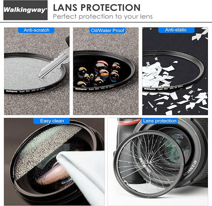 Walking Way 72mm MC UV Protection Filter 32 Layer Multi Coating Ultraviolet UV Filter MRC Nano Coated Camera Lens Filter for Canon Nikon Sony DSLR (72MM)