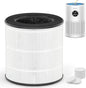 Tailulu D10 Replacement Filter, Air Purifier Filter for Tailulu D10 Air Purifier, 3-in-1 H13 Grade True Replacement Filte 1 Pack with Extra 6 Pieces Aroma Pads