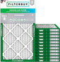 Filterbuy 13x24x1 Air Filter MERV 8 Essential Dust & Allergy Defense (12-Pack), Electrostatic Pleated HVAC AC Furnace Filters Replacement, Made in USA (Actual Size: 13.00 x 24.00 x 0.75)