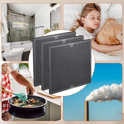 Air Scrubber Carbon Filters Mesh for Dri-Eaz, VEVOR, Mounto and BlueDri Air Purifier, Compatible with Drieaz for HEPA500, BD-AS-550 & F301H, 16'' x 16'' x 1'' inches（3 Pack）