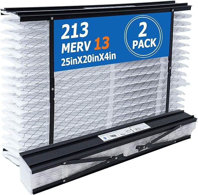 213 Replacement Filter Compatible with AprilAire Whole House Air Purifier 1210, 1620, 2210, 2216, 3210, 4200 Furnace Air Purifier, MERV 13 Filters, Size: 20x25x4, 2 Pack