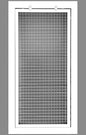 HVAC Premium 8" x 24" Cube Core Eggcrate Return Air Filter Grille for 1" Filter - Aluminum - White [Outer Dimensions: 10.5" x 26.5"]