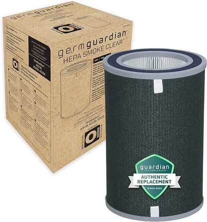 GermGuardian Filter O HEPA Smoke Clear Genuine Air Purifier Replacement Filter, Removes 99.97% of Pollutants, Wildfire Smoke, Odors, for AC5109W, AC3200, AC3250 Air Purifiers, Black/Gray, FLT5100SM