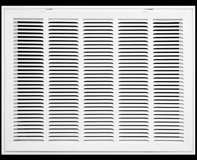 HVAC Premium 24 x 18 Duct Opening Steel Return Air Filter Grille, for 1-inch Filter, Removable Door, Flat Stamped HVAC Vent Cover Grille, Outer Dimensions 26.5 x 20.5