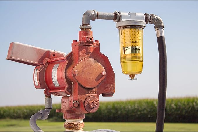 Dutton-Lainson Company - GOLDENROD 496 Water Block Filter - See-Through Alcohol-Resistant Polymer Bowl Fuel Tank Filter with Durable Zinc Die-Cast 1" NPT Top Cap - Fuel Water Absorbing Separator