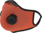 ASA Techmed Reusable Dual Air Breathing Valve Face Mask Cover with Activated Carbon Filter (Orange Cycling)