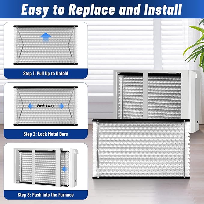 2-Pack 413 Replacement Filter, Compatible with Aprilaire 1410, 1610, 2140, 2416, 3410, 4400, 16x28x4 Inches MERV 13 Furnace Air Filter