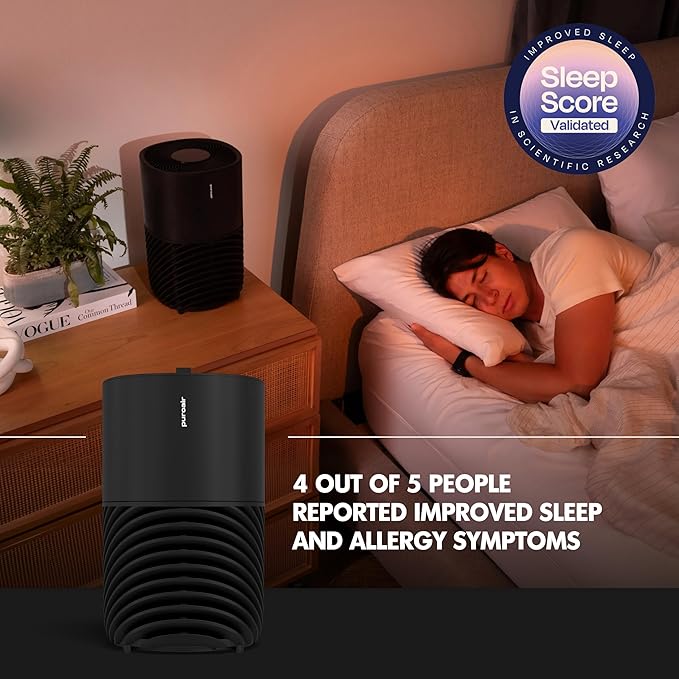 PuroAir 130i HEPA Air Purifiers for Home Pets - Covers Up To 600 Sq Ft - Filters Up To 99.9% of Pollutants, Smoke, Pollen, Dust - Quiet HEPA Air Filter - Air Purifiers for Bedroom (4 Pack)