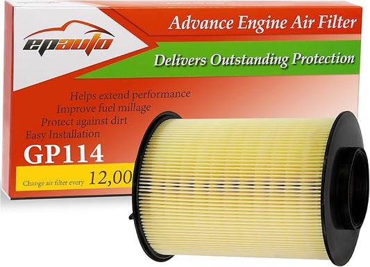 EPAuto GP114 (CA11114) Engine Air Filter Replacement for Ford Escape 1.5L/1.6L/2.0L (2012-2020), Focus Gas (2012-2018), Transit Connect 1.6L (2014-2016), Lincoln MKC (2015-2019) - Fits EcoBoost Engine