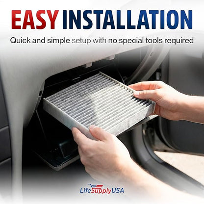 Premium Cabin Air Filter Replacement CP134 (CF10134) with Activated Carbon Washable/Reusable Compatible with Honda & Acura Vehicles by LifeSupplyUSA