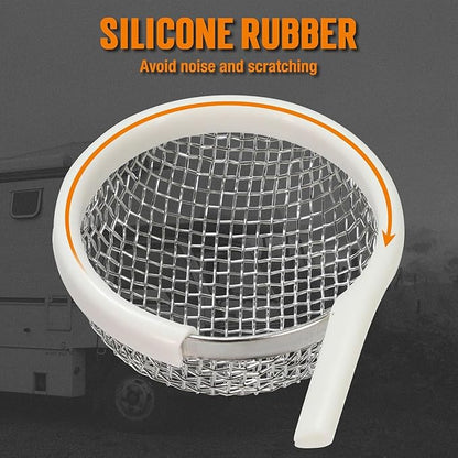 TONDA RV Furnace Vent Screen, Bug Screens Heater Vent Cover for Camper with Installation Tool and Silicone Rubber, 2.8 x 1.3 Inch, 4 Pack