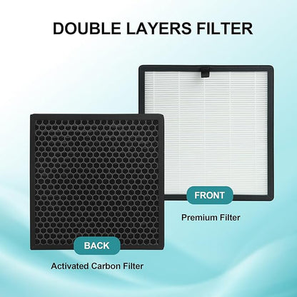 4 Packs Replacement Filter Compatible with AMEIFU G3 (Sferf-30) & VEWIOR A3 Air Clean-er Purifier with 3 Stages Premium Filters, Activated Carbon Filters and Pre-Filter