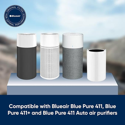 BLUEAIR Blue Pure 411 Auto,411,411+ Genuine Replacement Filter,Particle and Activated Carbon,fits Blue Pure 411 Auto,411 and 411+ Air Purifiers,(Pack of 11)