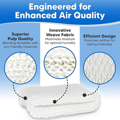 4-Pack Humidifier Filter Replacement for Honeywell HAC504 Filter A - Compatible with Honeywell HAC-504 HAC 504 AW Series Wicking Filters Model HAC-504AW HAC504AW HCM-300T HCM-350 Air Purifier Wick