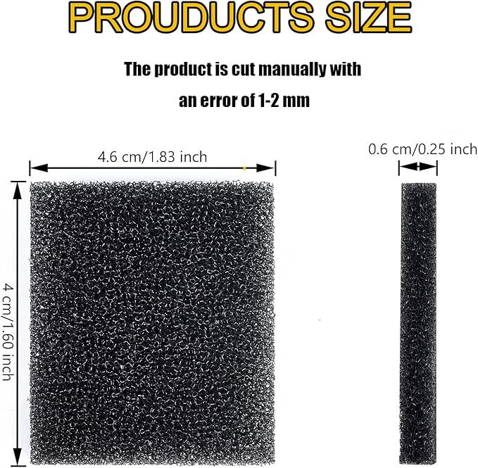 40 PPI Pump Filter Sponge Compatible with AeroGarden Harvest, Bounty, Farm, Extra, Ultra All Models, Replacement Pump Filter Replacement Part (25 Pack )