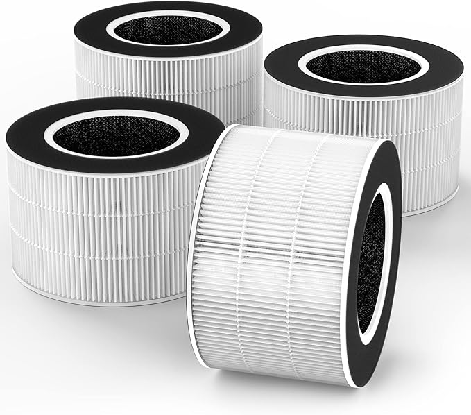 4 Packs TD-1500 Replacement Filter Compatible with Tredy TD-1500 TD-1500BM Purifier, 4 Stages Filtration