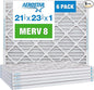 Aerostar 21.5x23.5x1 MERV 8-6 Count - High Efficiency Pleated HVAC, Furnace & Air Conditioner Filters - Removes Dust, Lint, Mold & Allergy-Causing Pollen