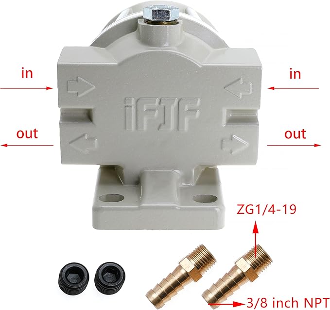 iFJF R12H (R12T Upgrade) Fuel Water Separator Marine Complete Combo - Replaces S3240 120AT NPT ZG1/4-19 Automotive Replacement Spin-on Filter Includes 2 Fittings 2 Plugs
