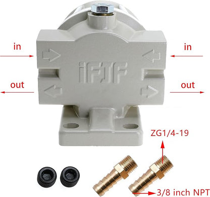 iFJF R12H (R12T Upgrade) Fuel Water Separator Marine Complete Combo - Replaces S3240 120AT NPT ZG1/4-19 Automotive Replacement Spin-on Filter Includes 2 Fittings 2 Plugs