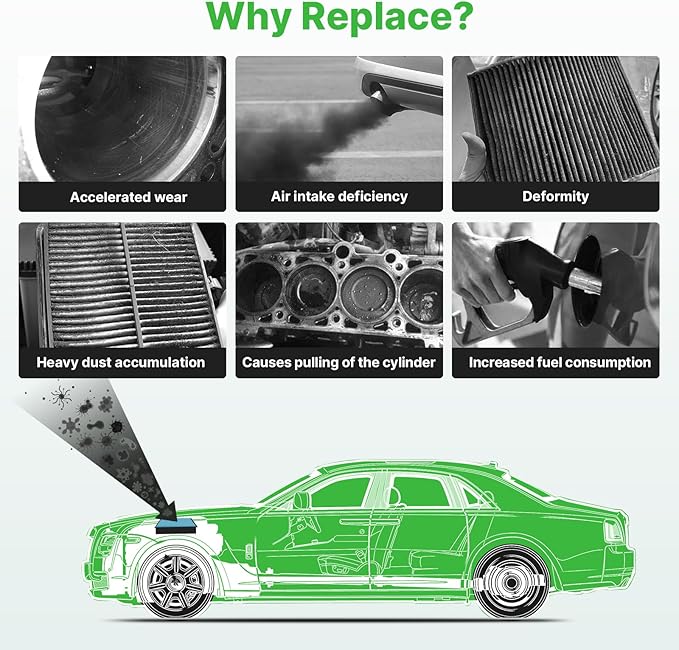Engine+Cabin Air Filters Fit for Crosstrek 16-17, Forester 09-18, Impreza 08-16, WRX 13-21, XV Crosstrek 13-15 Engine Air Filter Replacement Cabin Air Filter Accessories# 16546AA090 CF10930