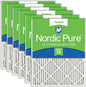 Nordic Pure 20x20x1 (Actual Size: 19 1/2 x 19 1/2 x 3/4) Pleated MERV 13 Air Filters 12 Pack