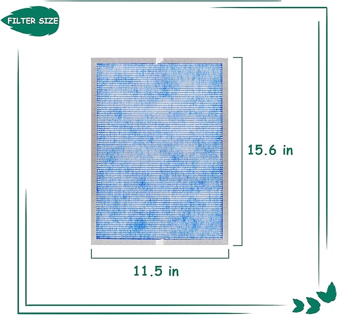 MSA3/MSA3S Filter Replacement, Compatible with Membrane Solutions MSA3 and MSA3S Smart Air Purifier, 【Upgraded】3-in-1 H13 True HEPA Filter, 4 Pack