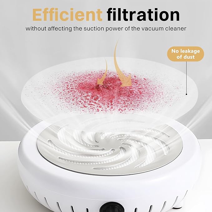 200 Sheets Nail Dust Collector Filter Paper Disposable Nail Dust Filters for Most of Nail Dust Collector Machine Nail Vacuum Dust Collector for Nail Salon Nail Supplies Accessories (new white)