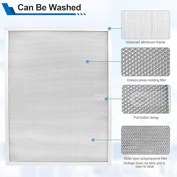203368 F50F F300 Air Prefilter Replacement for Honey-well Cleaner 16'' x 12.5'' Air Pre Filter Replaces, Electronic Air Cleaner Post Filter F300E1019-F300A1625-2 Pack