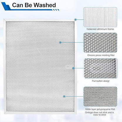 203368 F50F F300 Air Prefilter Replacement for Honey-well Cleaner 16'' x 12.5'' Air Pre Filter Replaces, Electronic Air Cleaner Post Filter F300E1019-F300A1625-2 Pack
