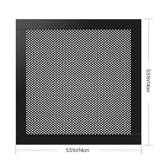 MoKo 140mm Dust Filter for Computer Cooler Fan, [4 Pack] Magnetic Frame PC Fan Dust Mesh PC Cooler Filter Dustproof PVC Cover Computer Fan Grills - Black