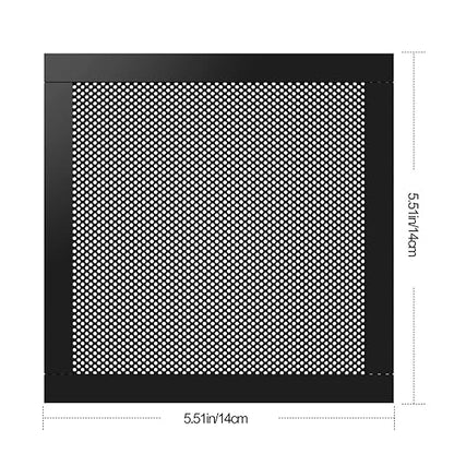 MoKo 140mm Dust Filter for Computer Cooler Fan, [4 Pack] Magnetic Frame PC Fan Dust Mesh PC Cooler Filter Dustproof PVC Cover Computer Fan Grills - Black