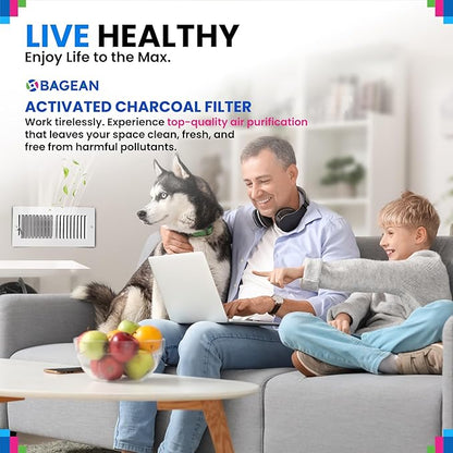Cut to Fit Activated Carbon Filter Sheet 6” x 48” - Activated Carbon Air Filter for Air Purifiers Window AC Air Vent And More - Charcoal Filters Effectively Absorb Odors & Freshens the Air (1-Pack)