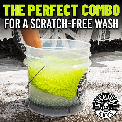 Chemical Guys Car Cleaning Kit, Complete Car Wash Kit with Soap, Wash Bucket, 3-16 oz Car Care Cleaners, Interior and Exterior Cleaning Essentials, 8 Item Detailing Set