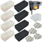 4 Set of Three-Stage Filtration Tank Filter Maintenance Kit, Replacement for AquaClear 50/200 50-Gallon Power Filter, Fish Tank Filter for 20- to 50-Gallon Aquariums